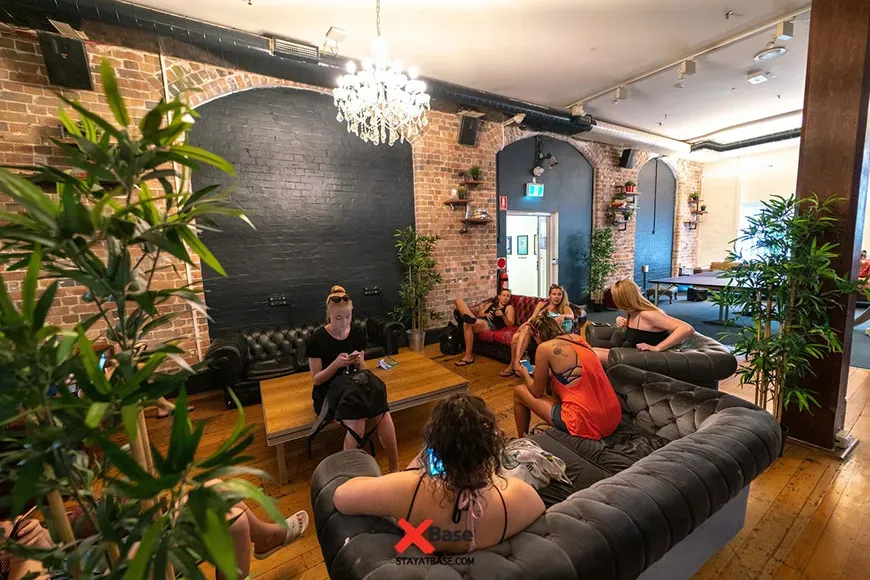 Base Backpackers lounge area 
